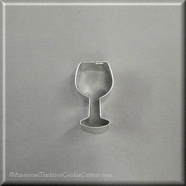 2" Mini Wine Glass Metal Cookie Cutter
