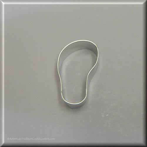 2 inch Mini Left Flip Flop Metal Cookie Cutter